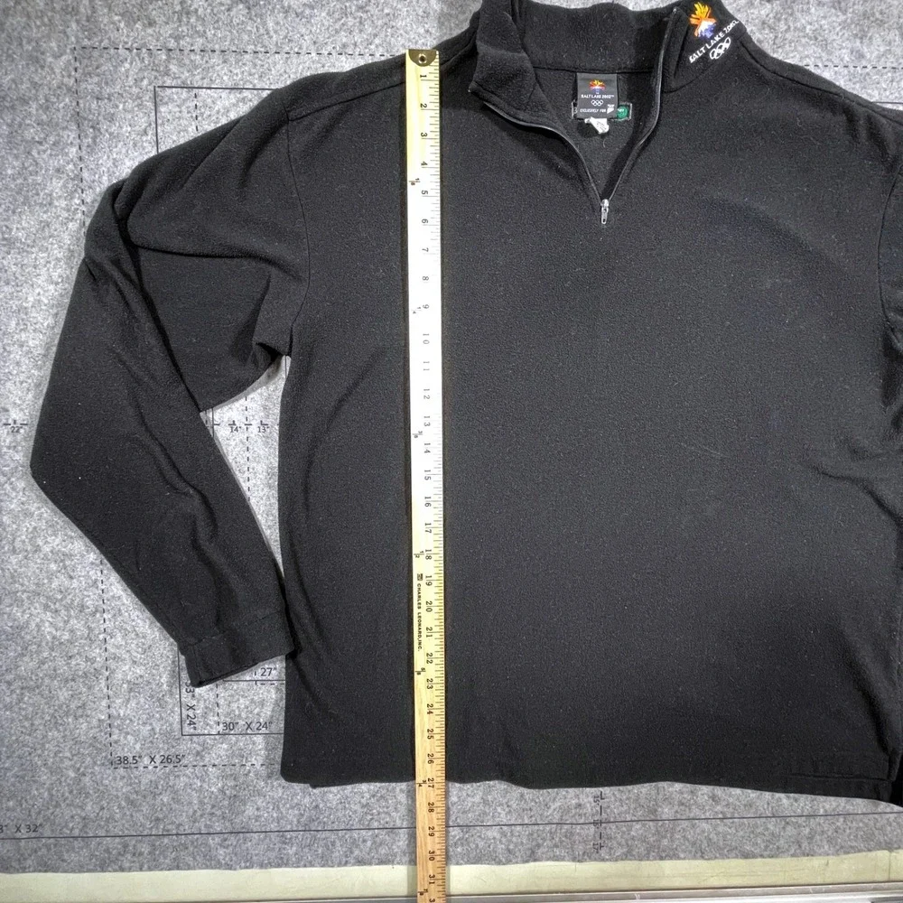 Vintage 2002 Salt‎ Lake City Olympics Zip Up Turtleneck Jacket Mens XXL Black
